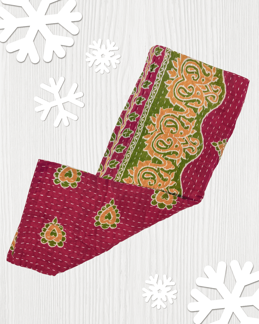 Kantha Kitchen Towel | Christmas