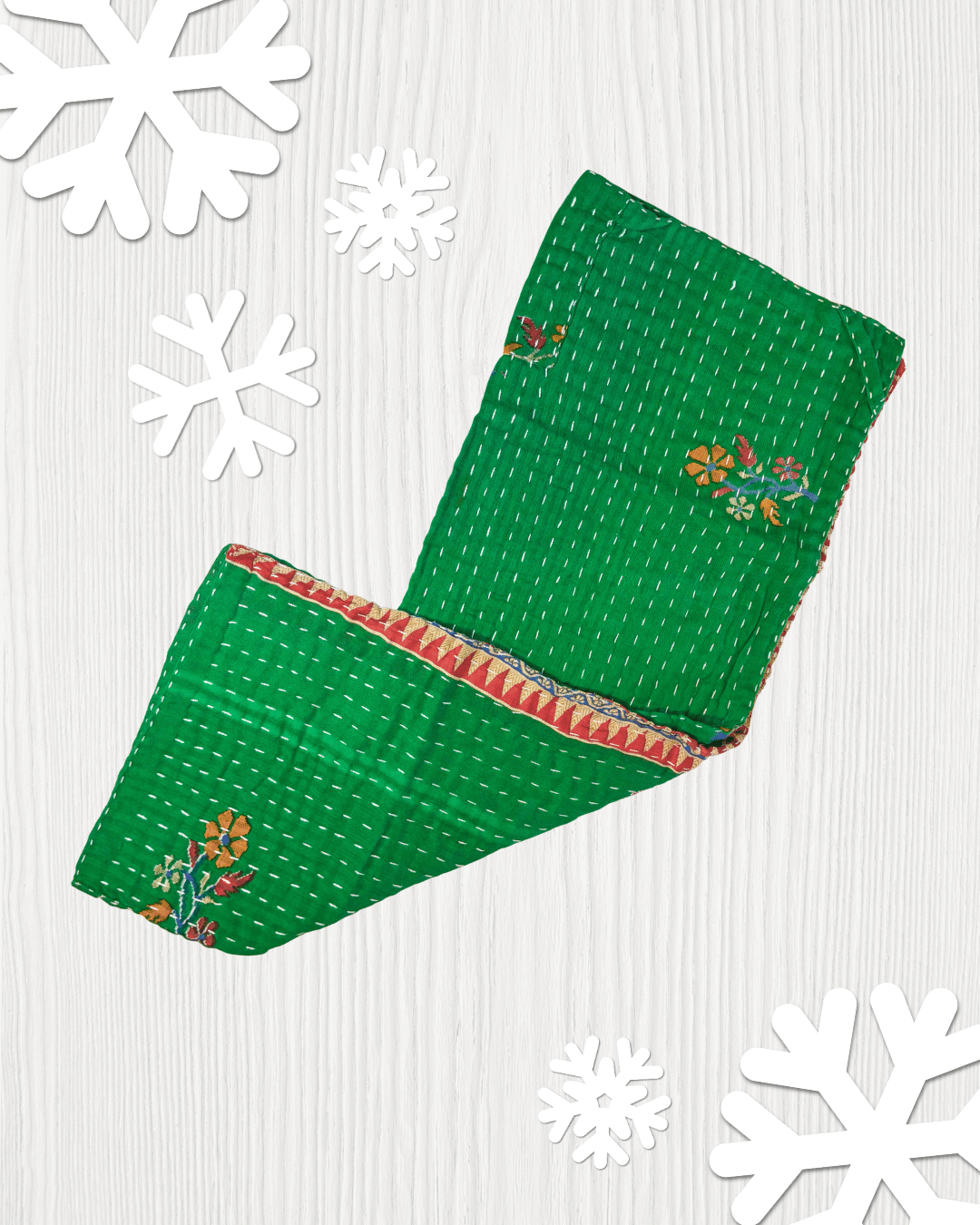 Kantha Kitchen Towel | Christmas