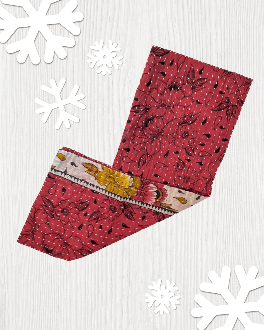 Kantha Kitchen Towel | Christmas