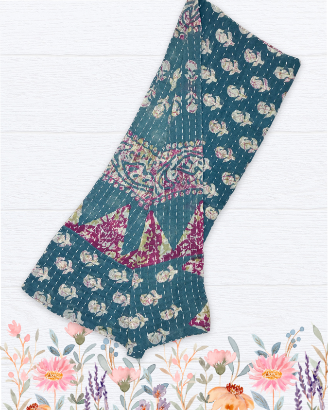 Kantha Kitchen Towel | Spring