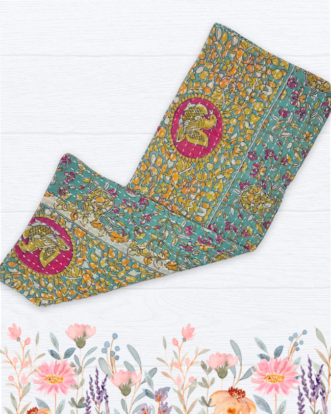 Kantha Kitchen Towel | Spring