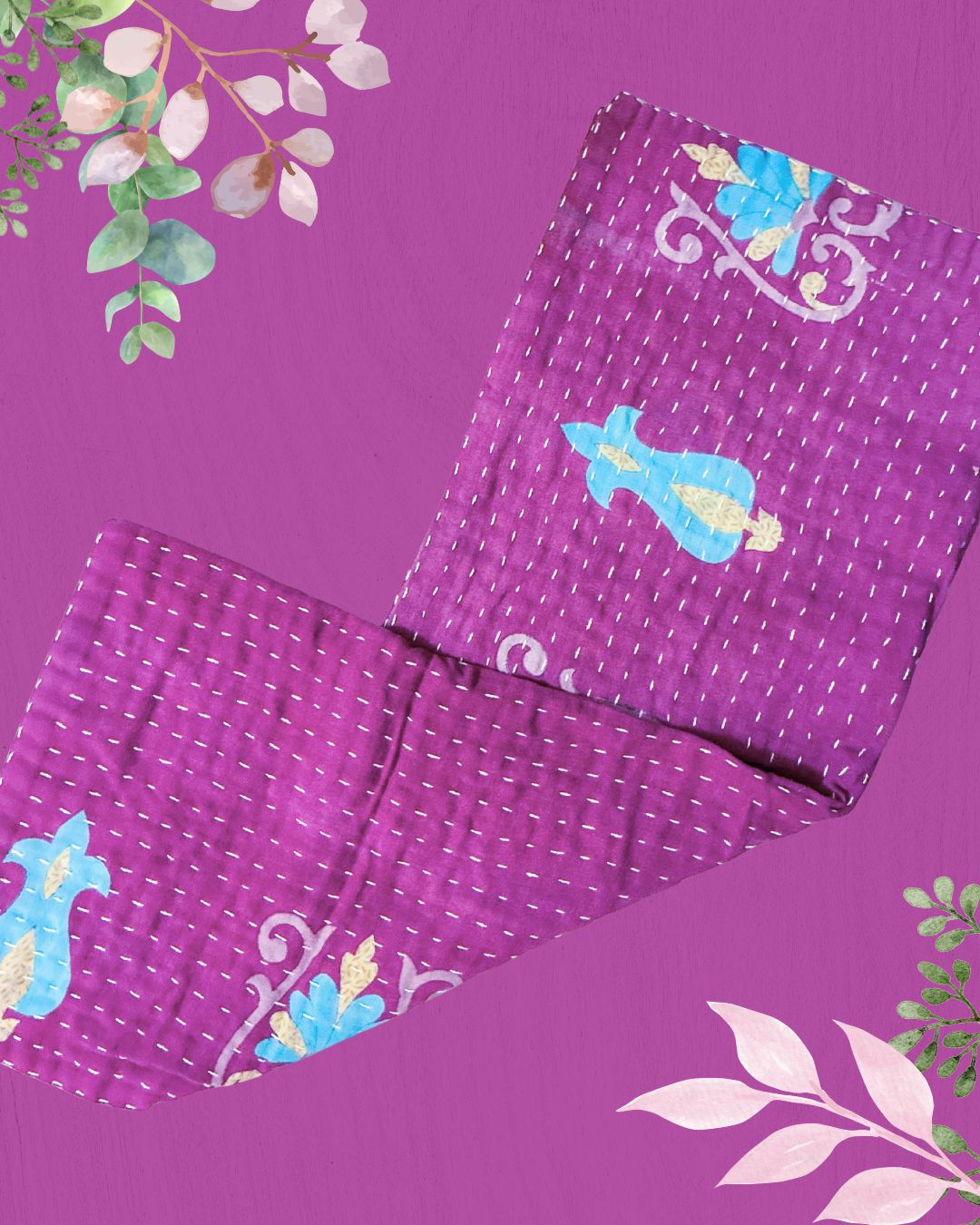 Kantha Kitchen Towel | Valentine's Day