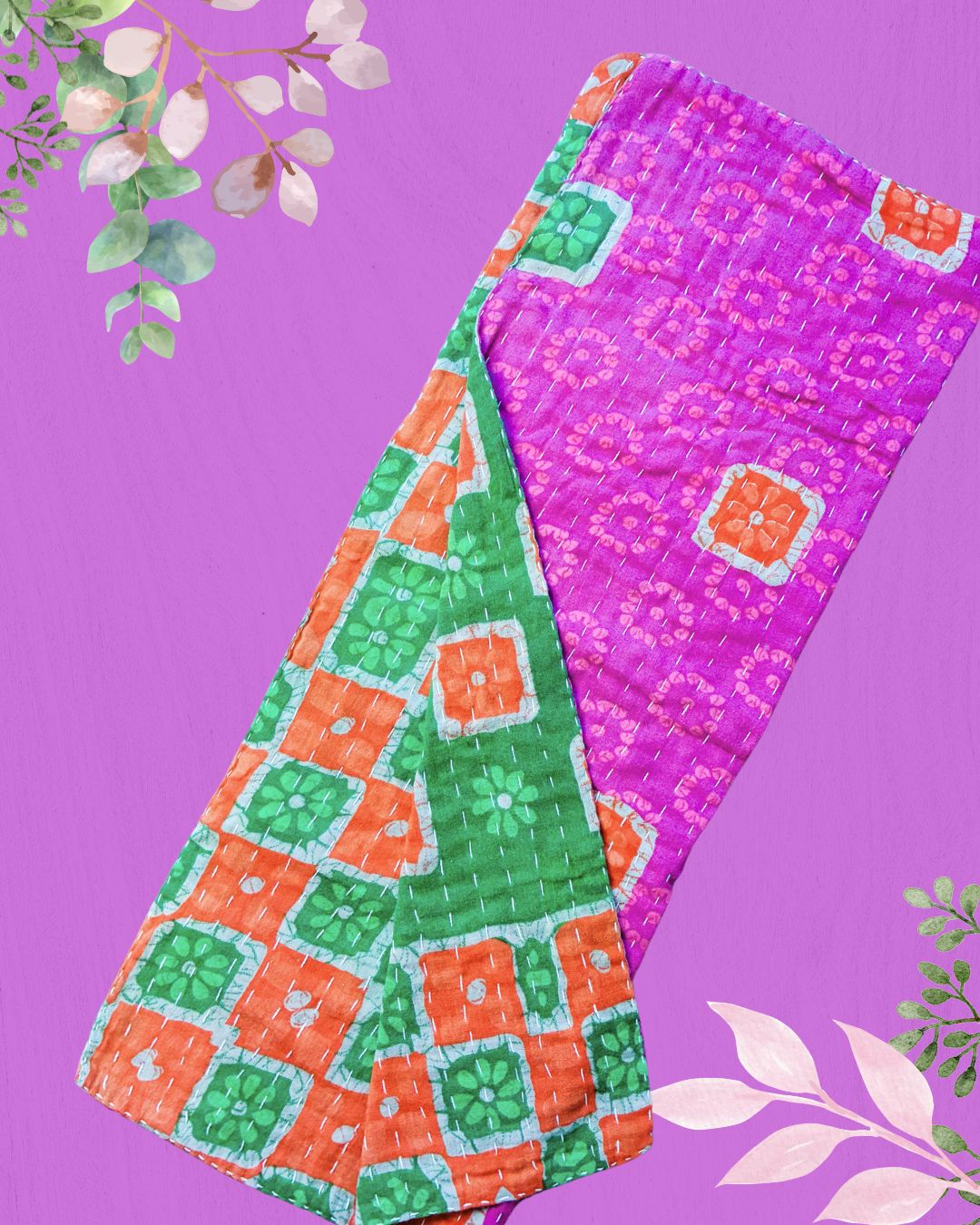 Kantha Kitchen Towel | Valentine's Day