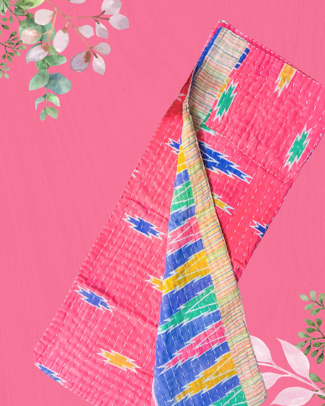 Kantha Kitchen Towel | Valentine's Day