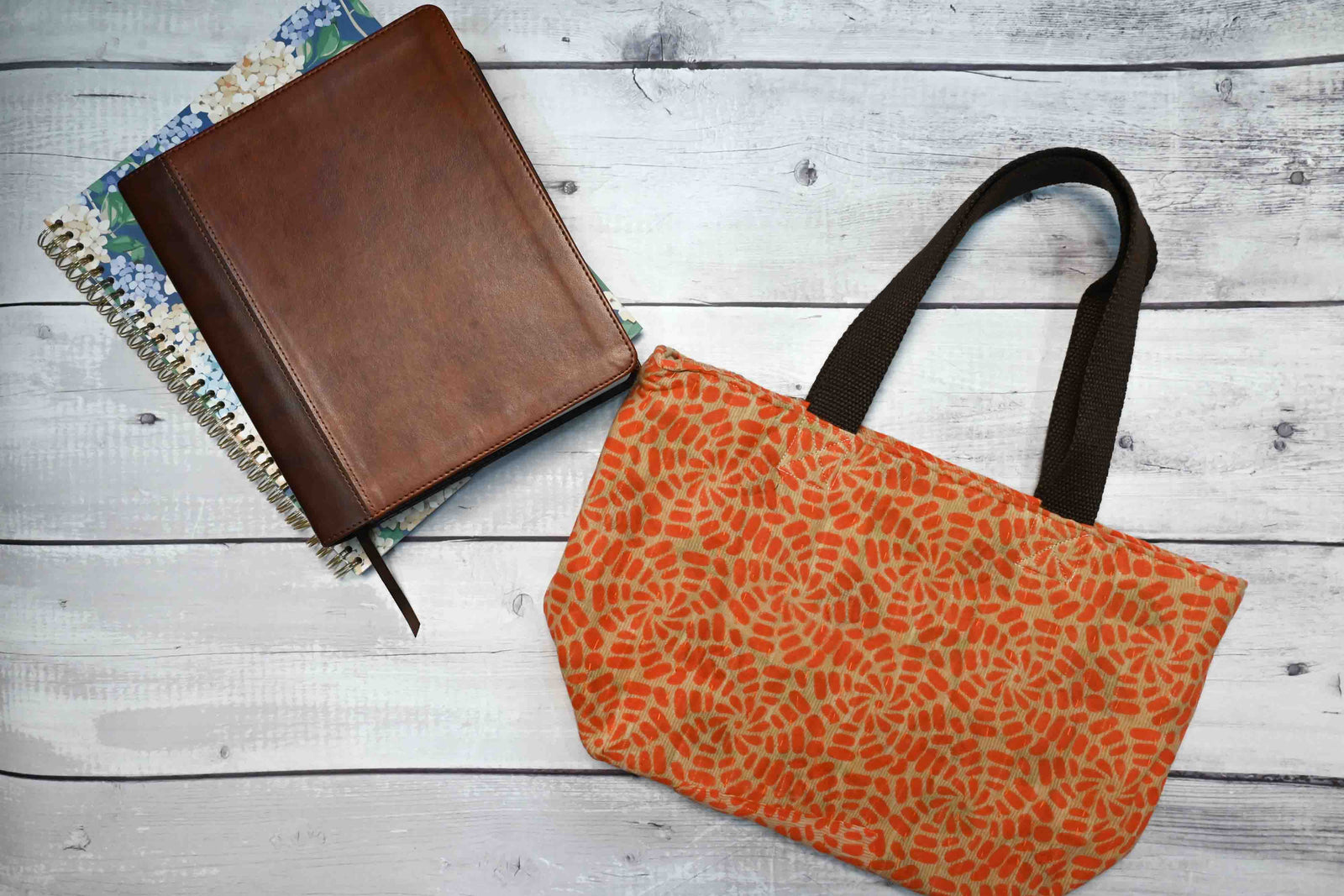 Handmade Kantha Bible bag with vibrant, stitched patterns, providing a beautiful and durable way to carry and protect your Bible, journal, and all your study needs.