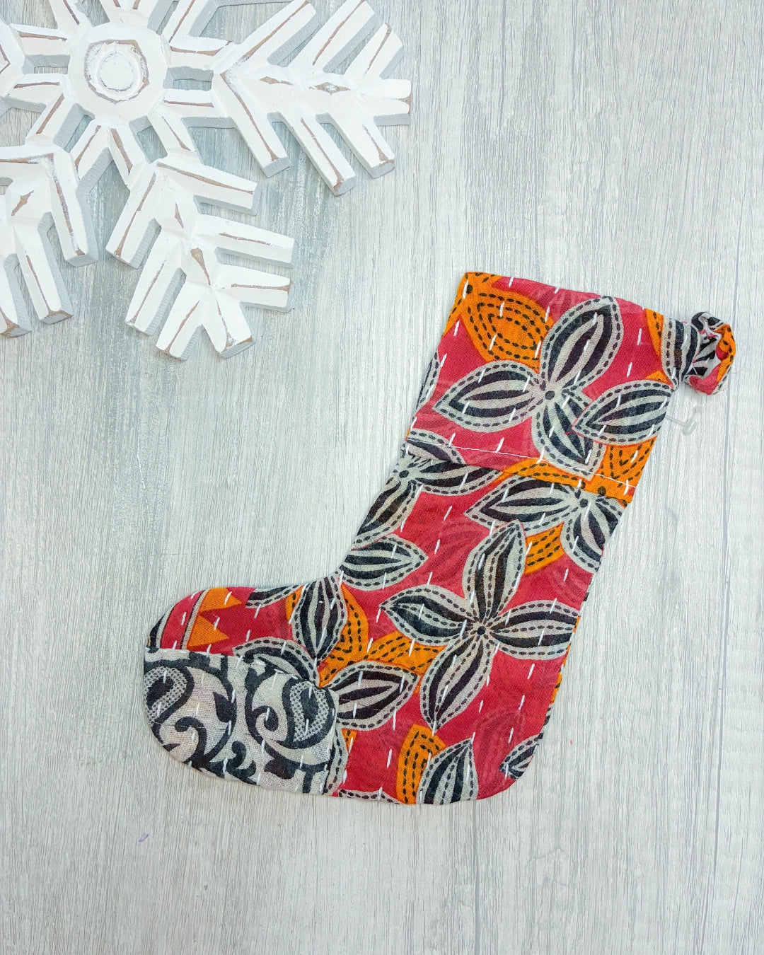 Mini Kantha Stocking
