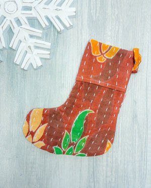 Mini Kantha Stocking