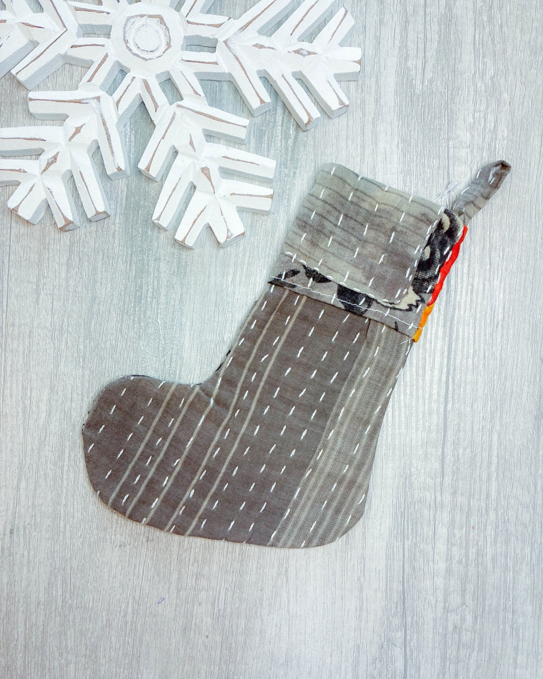 Mini Kantha Stocking