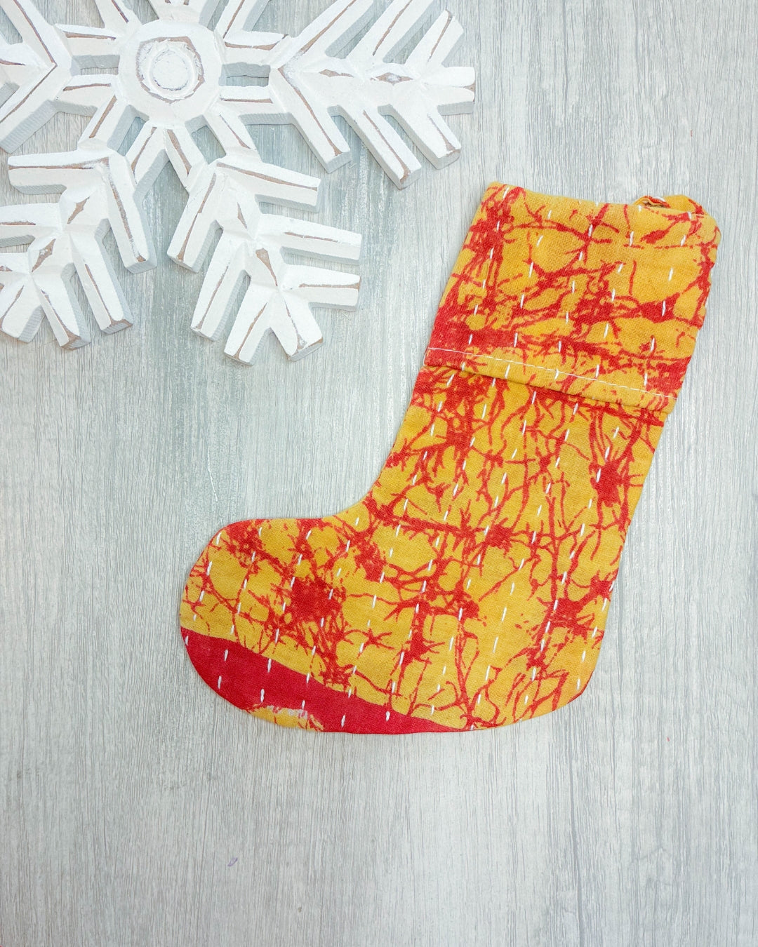 Mini Kantha Stocking