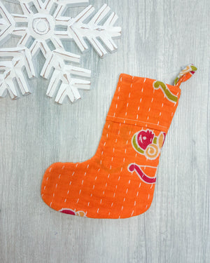 Mini Kantha Stocking