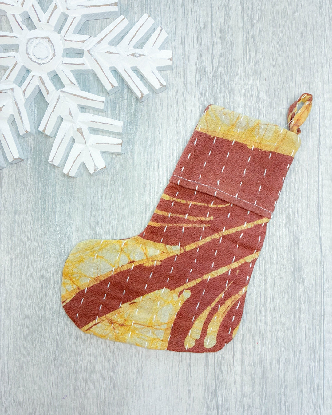 Mini Kantha Stocking