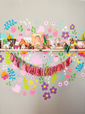 Kantha tassel garland featuring vibrant, hand-stitched fabric tassels, adding a colorful and eco-friendly touch to your home decor.