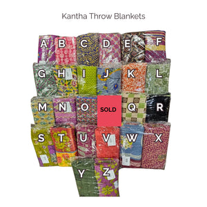 Kantha Throw Blanket | Assorted