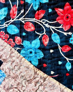 Kantha Throw Blanket