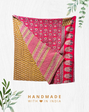 Kantha Throw Blanket