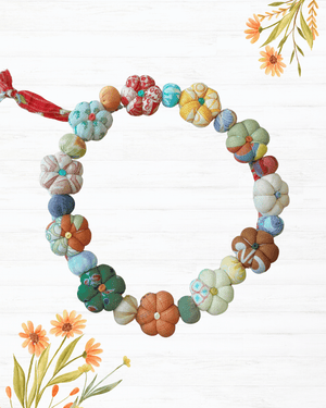 Mini Saree Pumpkin Wreath | Large