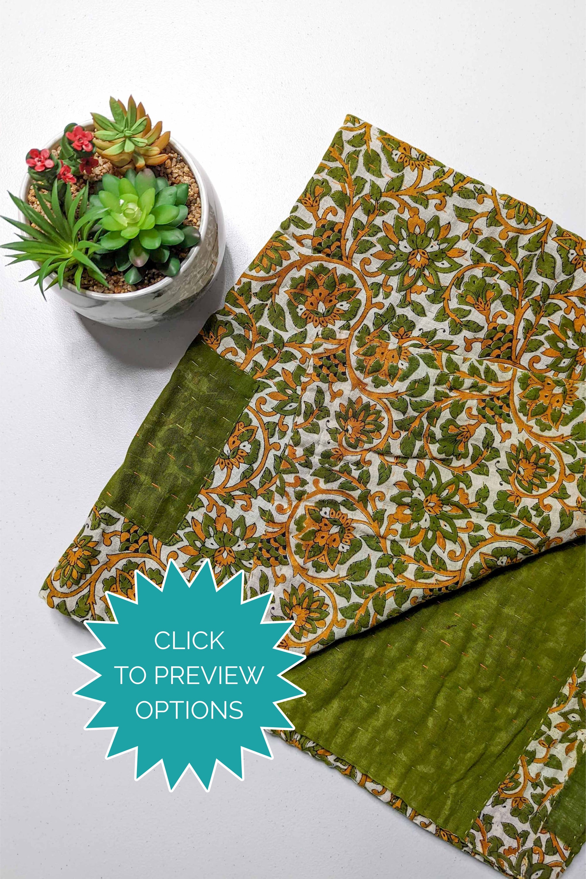 Mini Kantha Throw Blanket | Christmas | Assorted