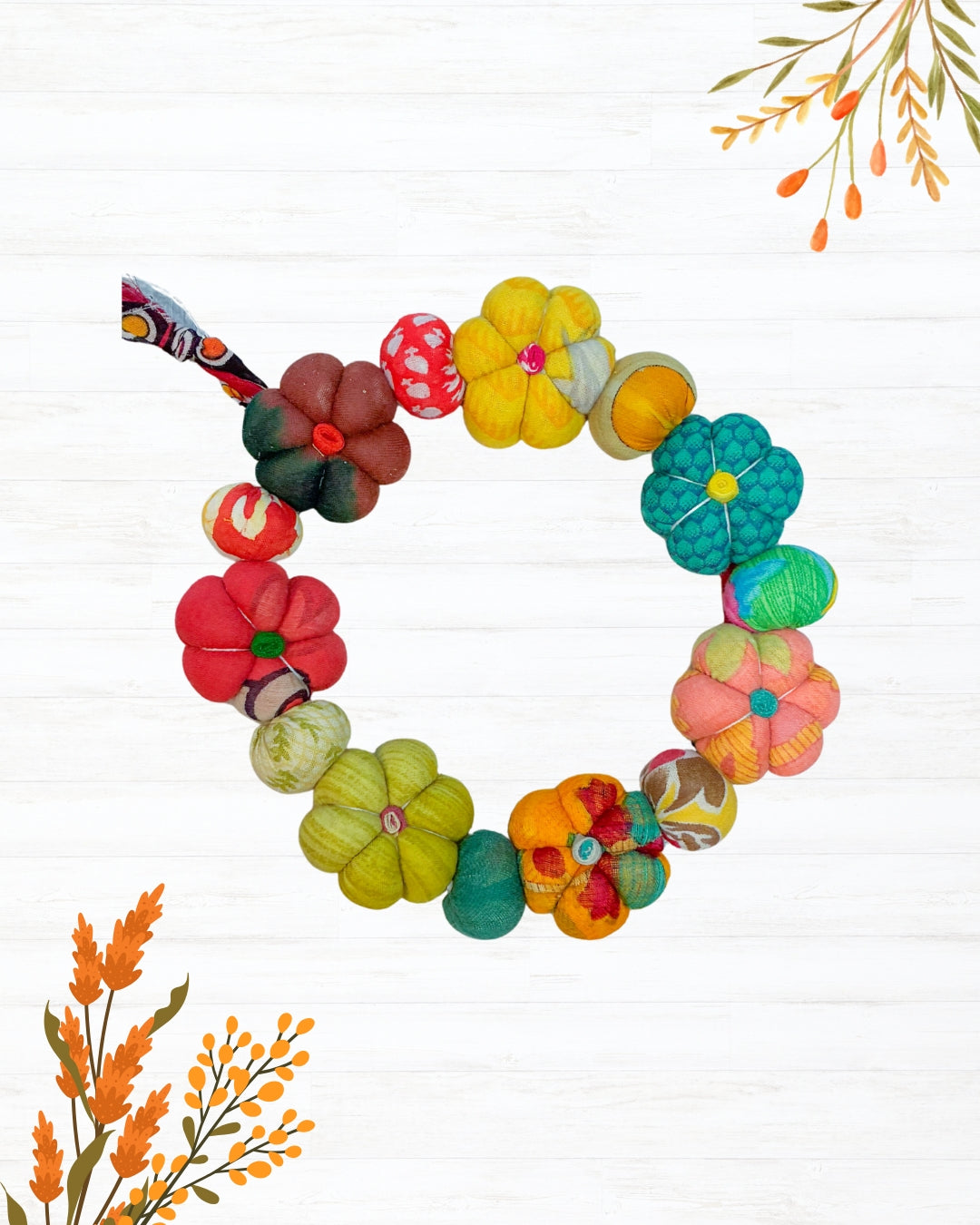 Mini Saree Pumpkin Wreath