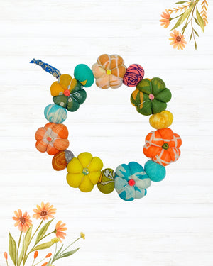 Mini Saree Pumpkin Wreath