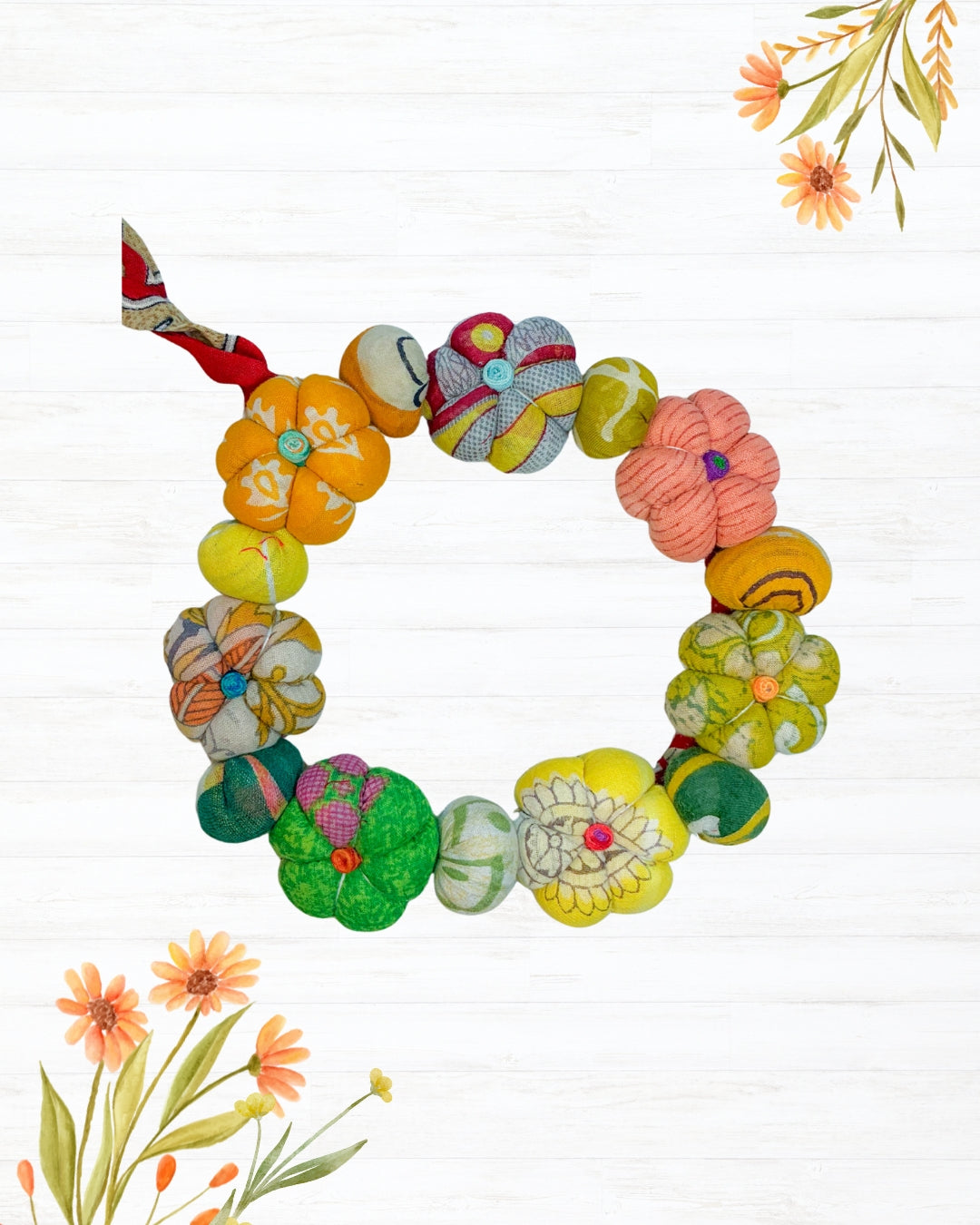 Mini Saree Pumpkin Wreath