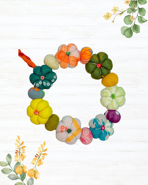 Mini Saree Pumpkin Wreath
