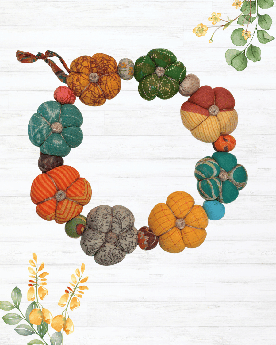 Saree Pumpkin Wreath