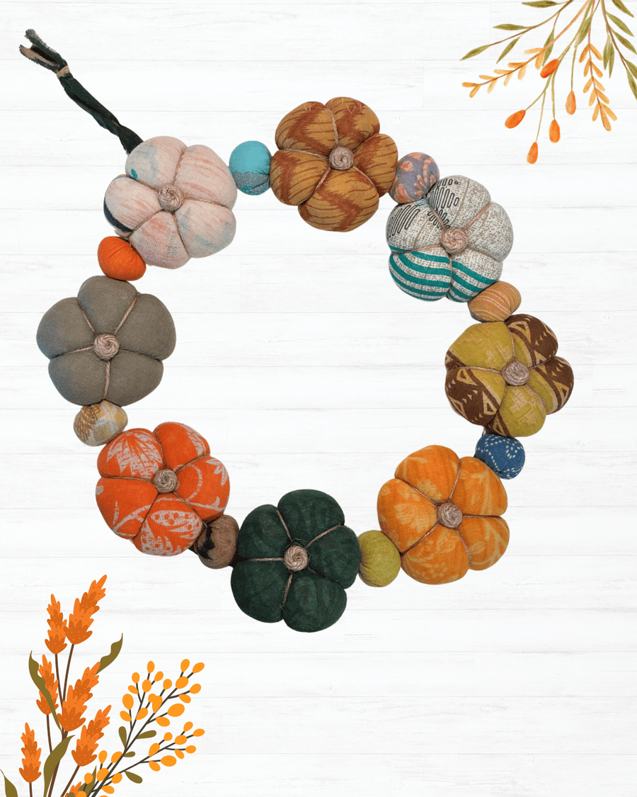 Saree Pumpkin Wreath