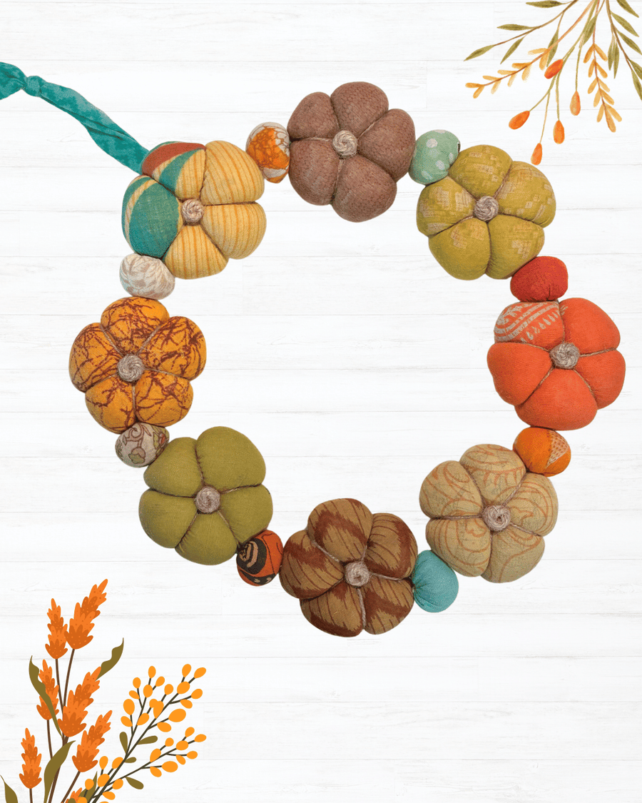 Saree Pumpkin Wreath