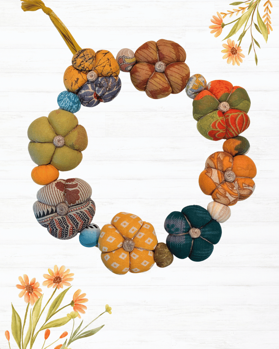 Saree Pumpkin Wreath