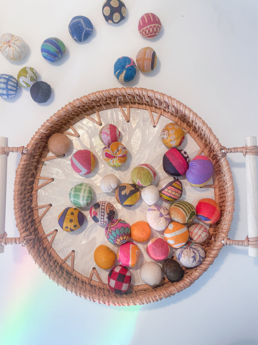 Handmade Saree Bead Bag – Bright, bold, and beautiful boho chic decor made from recycled sarees. Hand cut and hand stitched, perfect as filler for jars or to add color and style to any space. Eco-friendly, unique, and vibrant.