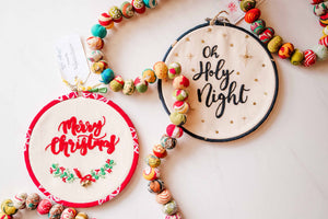 Saree Bead Garland in bright reds and greens perfect for Christmas Decorations.