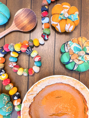 Hand-stitched Saree Bead Garland featuring vibrant, multicolored beads strung together, creating a beautiful and colorful decorative piece for home decor