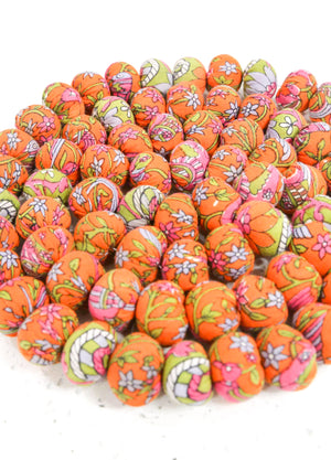 Handmade saree bead garland featuring a single pattern saree, with vibrant beads and intricate details, perfect for adding a colorful, traditional touch to your decor.