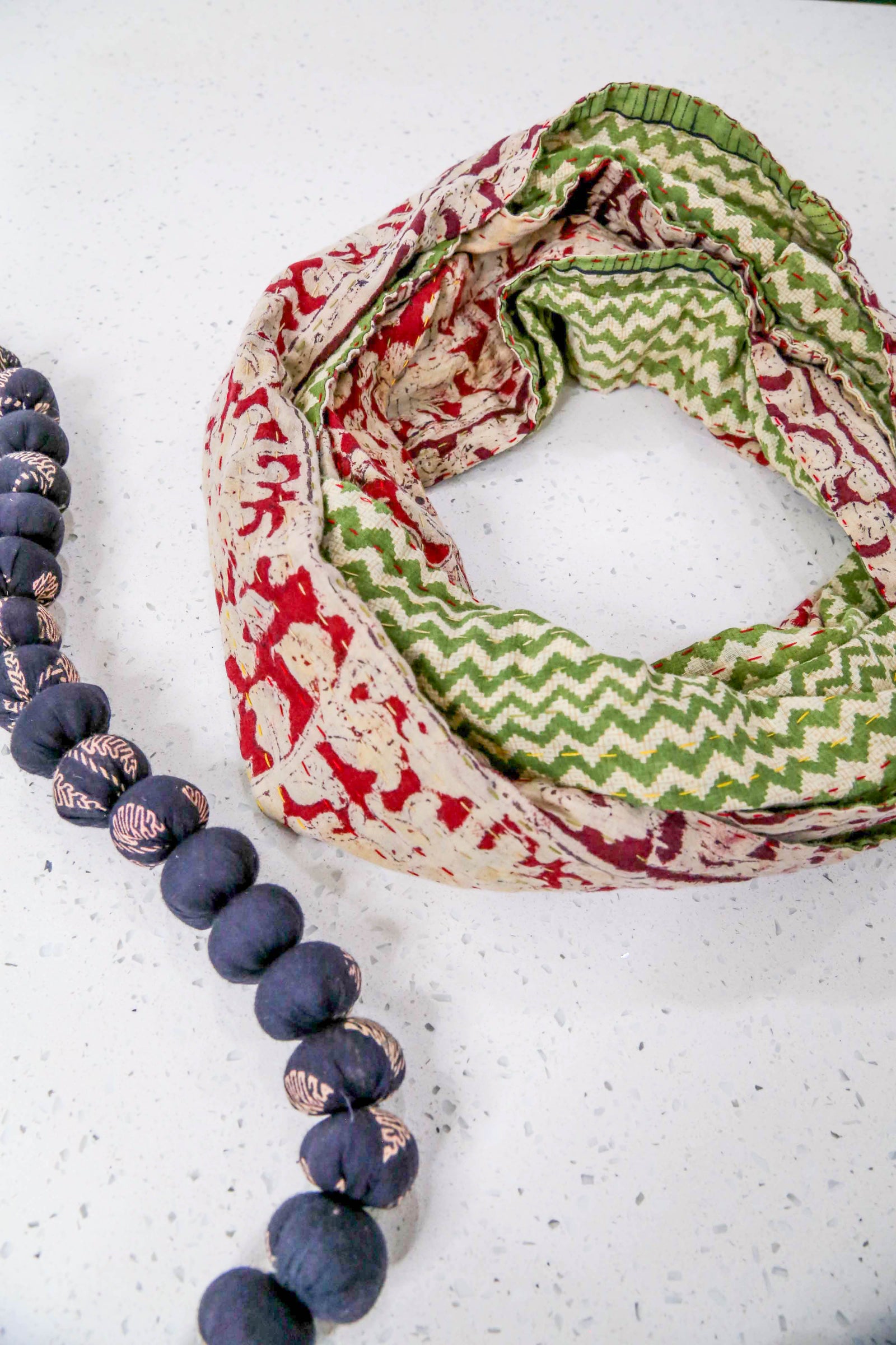 Kantha Infinity Scarf