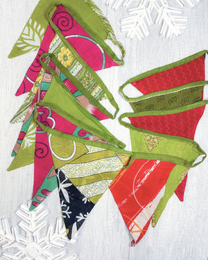 Saree Triangle Banner | Christmas