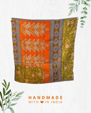 Kantha Mini Throw Blanket