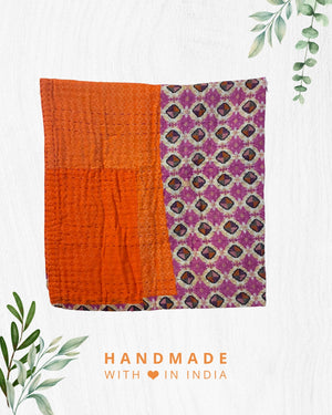 Kantha Mini Throw Blanket