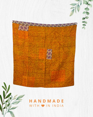Kantha Mini Throw Blanket