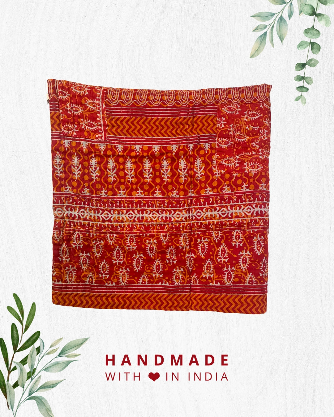 Kantha Mini Throw Blanket