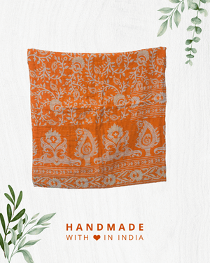 Kantha Mini Throw Blanket