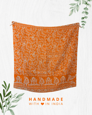 Kantha Mini Throw Blanket