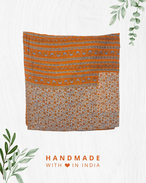 Kantha Mini Throw Blanket