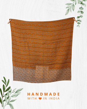 Kantha Mini Throw Blanket