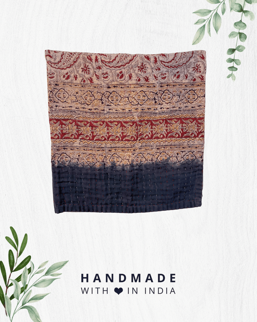 Kantha Mini Throw Blanket