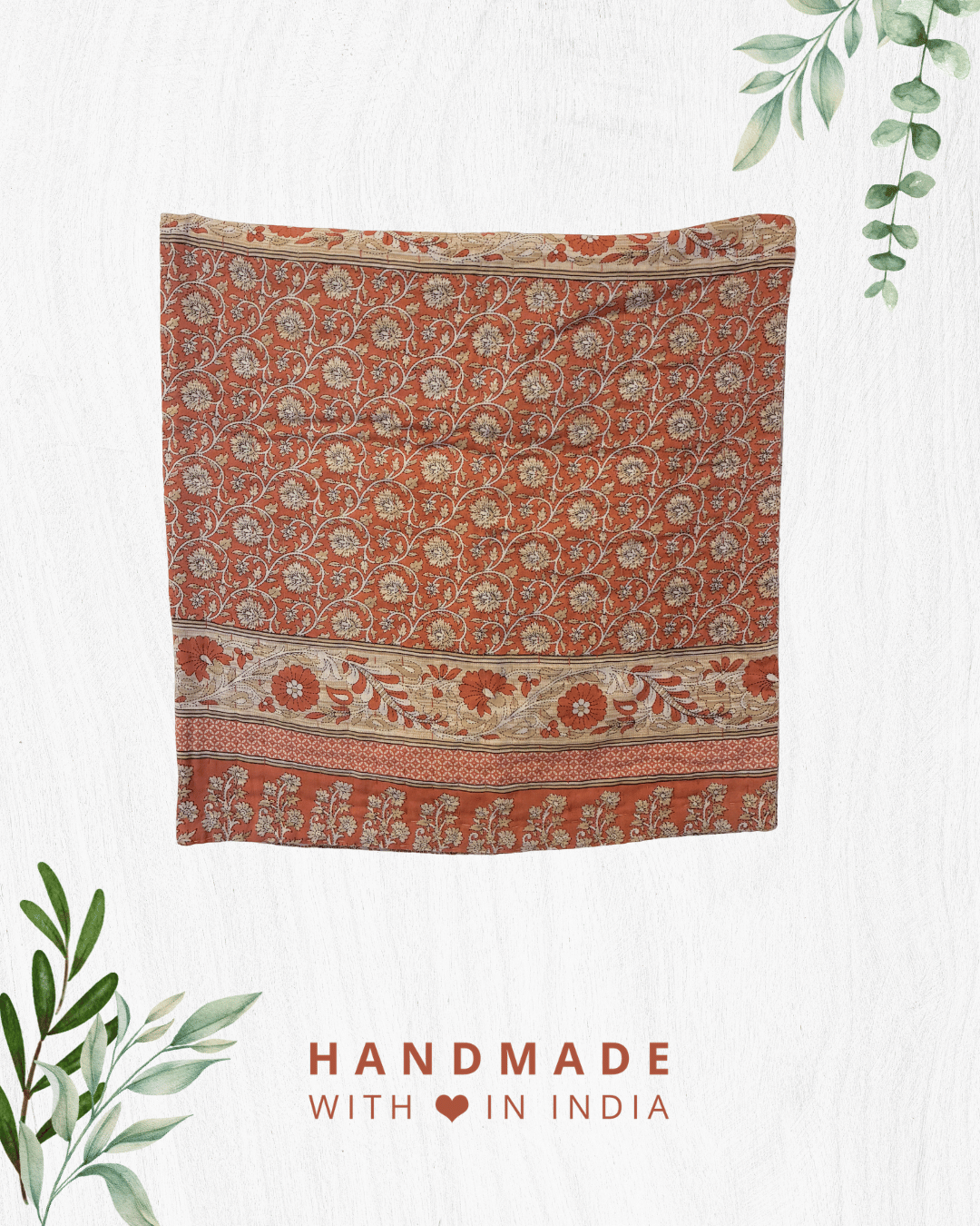 Kantha Mini Throw Blanket