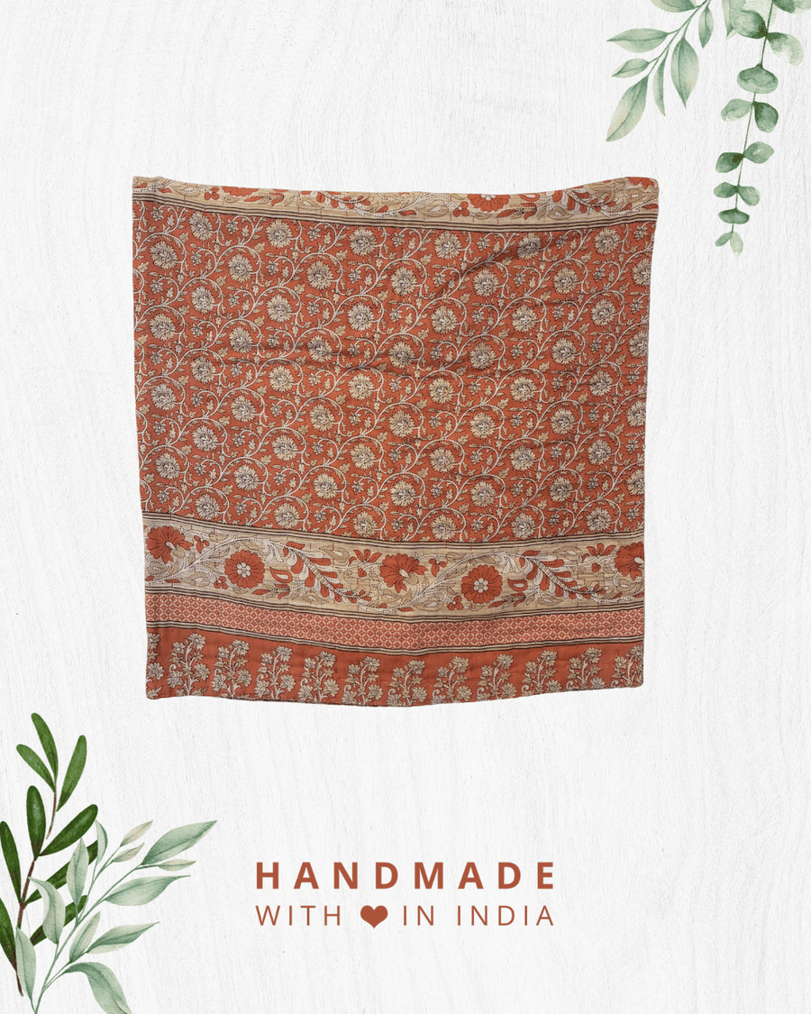 Kantha Mini Throw Blanket