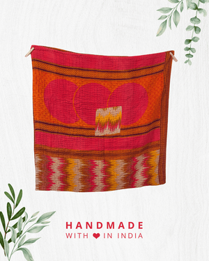 Kantha Mini Throw Blanket