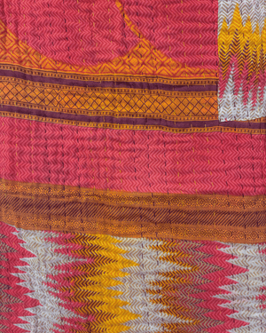 Kantha Mini Throw Blanket