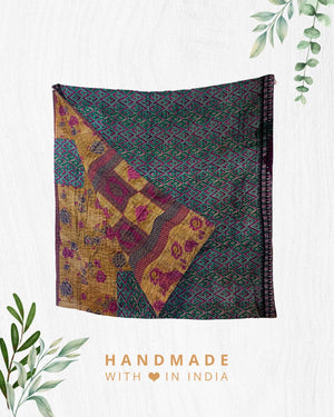 Kantha Throw Blanket
