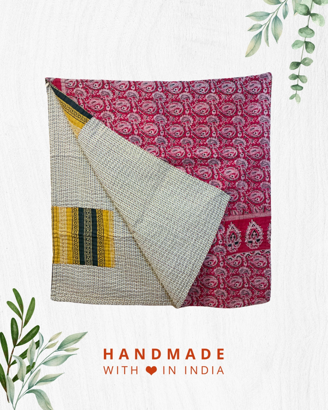 Kantha Throw Blanket